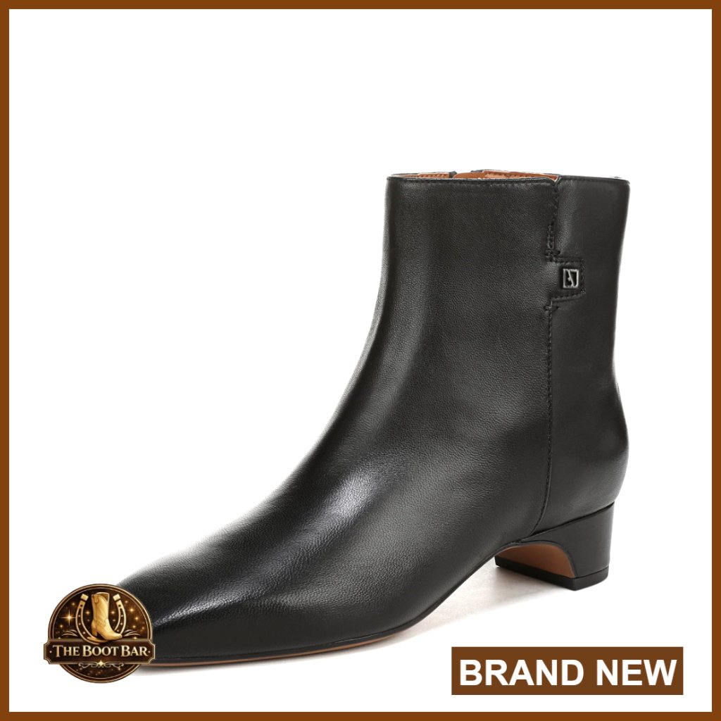 Leather Ankle Boots Side Zipper Classic Chic Minimal Elegant Casual Wear